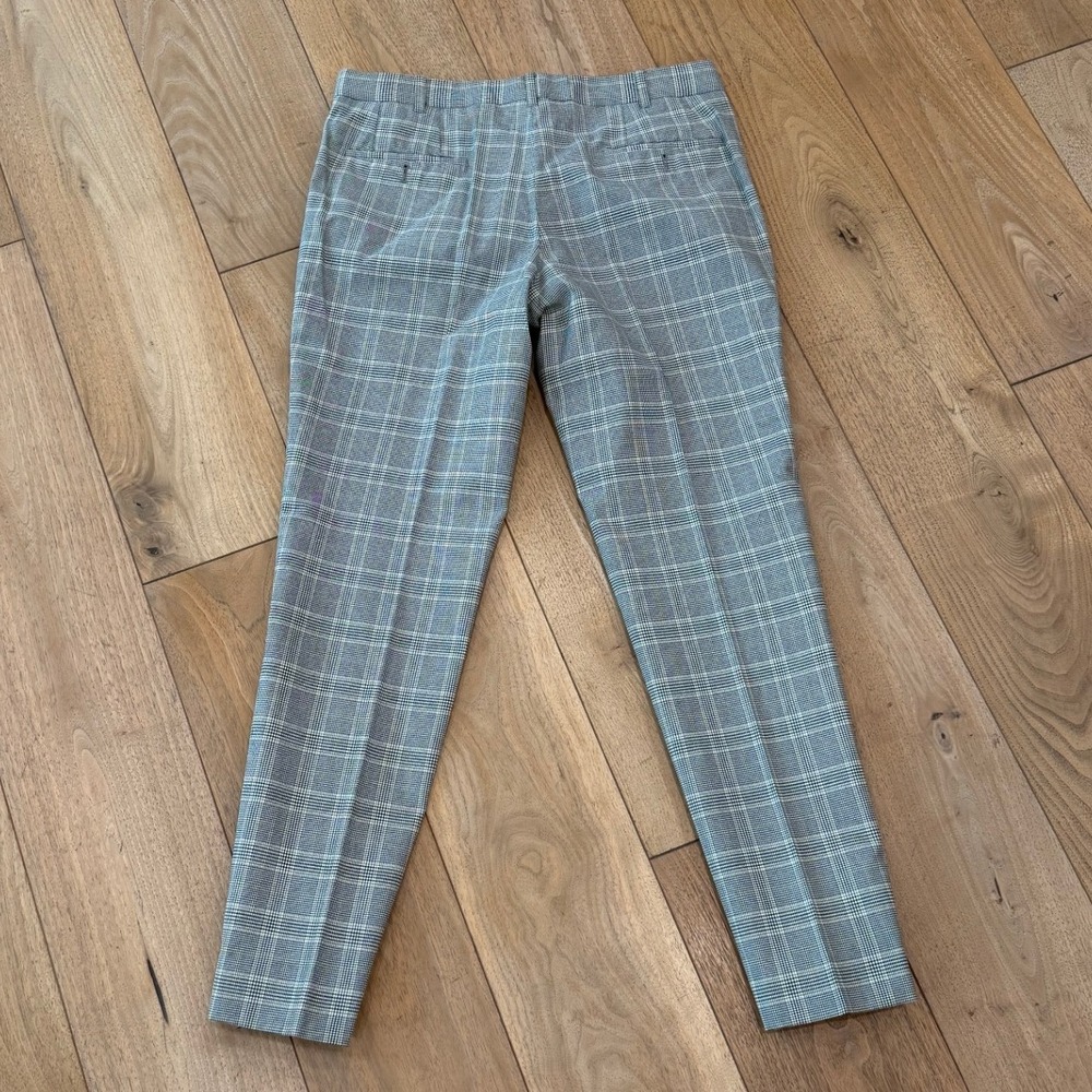 Men's Custom Tailored Slacks | Grey Check Pants | Slim Fit | Hong Kong Bespoke - Picture 4 of 6